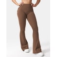 thumbnail image 3 of Leggins YEOREO Brittany Flare con bolsillos para mujer, color marrón L, 3 of 6