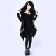 thumbnail image 5 of Sudadera con Capucha de Larga y Cremallera para Mujer, Chaqueta Lunar, Sudaderas Largas, Grandes, Ropa Gótica Y2k. Negro XL, 5 of 9