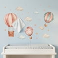 thumbnail image 2 of Unique Bargains 120 PCS Adhesive Wall Stickers Hot Air Balloon Cloud Pink 35.4" x 11.8", 2 of 8