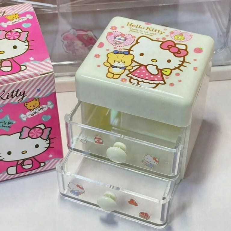 HELLO KITTY Pencil Case Mini Storage Box Plastic Pink Sanrio Trinket popular With Latch