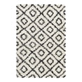 thumbnail image 2 of Unique Loom Trellis Shag Collection Area Rug - Ruth (4' x 6' Rectangle White and Black/Ivory), 2 of 10