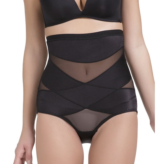 QRIC Slim Cross Cover Cellulite Compression Abs Shaping Pants High Waist Tummy Control Panties Women Shapewear