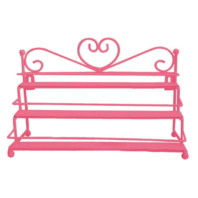 Nail Polish Holder 3 Layer Heart Nail Polish Shelf Cosmetic Display Stand Holder Rack Organizer
