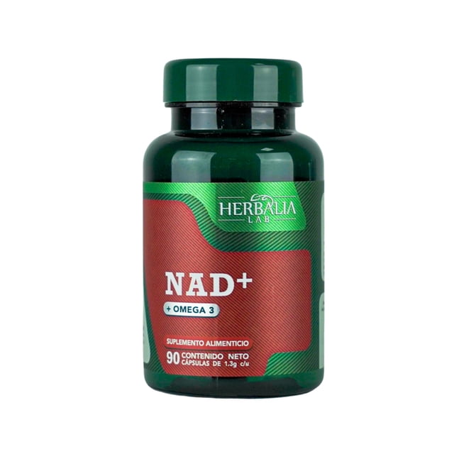 Suplemento Herbalia Lab NAD + Omega 3 Fórmula Avanzada Longevity Boost 90 Cápsulas