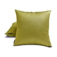 thumbnail image 3 of The HomeCentric Decorative Lumbar Pillow Cover Olive Green Pack Of 2, 12"x20" (30x50 cm) Art Silk Plain & Solid Oblong Pillow Cover, Solid Modern Style - Olive Green Luxury, 3 of 5