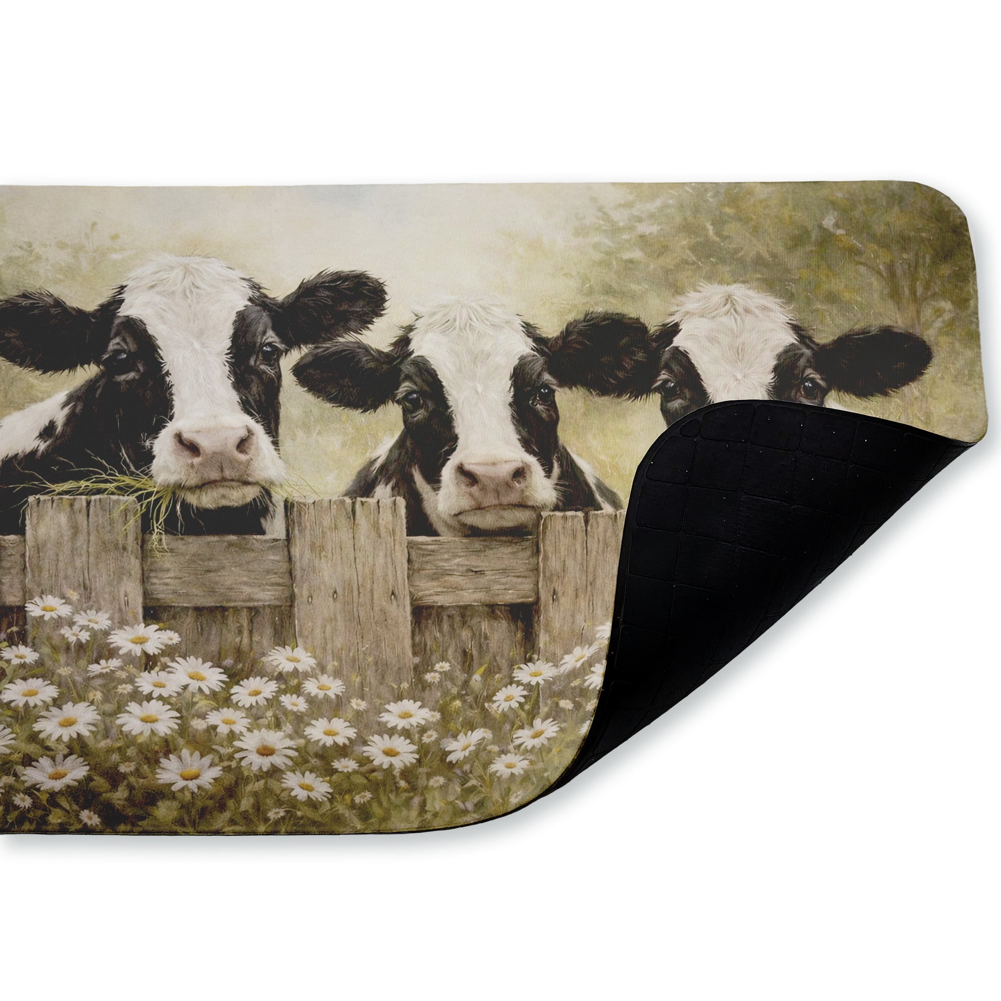 Stupell Industries The Dairy Girls with Florals Printed Anti-Fatigue Floor Mat, design by Tina LeCour