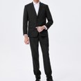 thumbnail image 1 of Blazer informal para hombre y pantalón de pierna recta traje formal de negocios de corte entallado profesional, 1 of 9