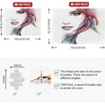 thumbnail image 3 of Abstract Woman Face Watercolor Painting Jigsaw Puzzle 500 Pieces Wooden Jigsaw Puzzles for Adults, Fun Challenging Brain Exercise Family Game Creative Gift for Friends Parents Grandparents, 3 of 7