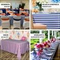 thumbnail image 3 of Efavormart 90x156" Stripe Wholesale SATIN Rectangle Banquet Table Cover Wedding Party Shinny Satin Tablecloth - White/Turquoise, 3 of 9