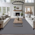 thumbnail image 3 of Non-Slip Rug Pad Rugs Pure Color Light Gray Rectangle Area Rugs 5x7Ft Soft Carpet Pads for Living Room Kids Room, Minimalist Style Grey, 3 of 9
