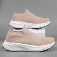 thumbnail image 4 of Men's Slip On Sock Walking Shoes Knit Upper Thick Cushioned Sole Casual Sneakers for Daily Commute, 4 of 8