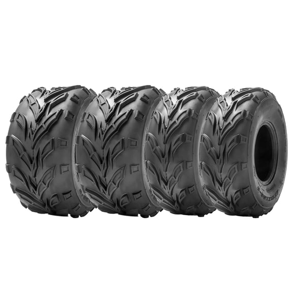 Scuff Guard Set of 4 145/70-6 16x8-7 ATV Tires 4Ply Heavy Duty Go Kart Sport Tubeless Tires