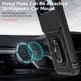 thumbnail image 2 of KOMI Designed for Google Pixel 9 Pro, Military-Grade Drop-Proof Case with Sliding Camera Cover and Ring Kickstand, Heavy Duty Shockproof Full Body Protective Phone Case, Black, 2 of 5