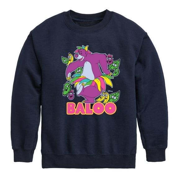 Disney - The Jungle Book - Baloo Stickers - Boys Crew Fleece Sweatshirt