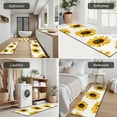 thumbnail image 5 of White Big Sunflower Pattern Kitchen Rugs Sets Of 3,Kitchen Runner Rugs Non Skid Washable,Decorative Kitchen Floor Mats for Kitchen,Sink,Laundry,17"x30"+ 17"x47" + 17"x59", 5 of 6