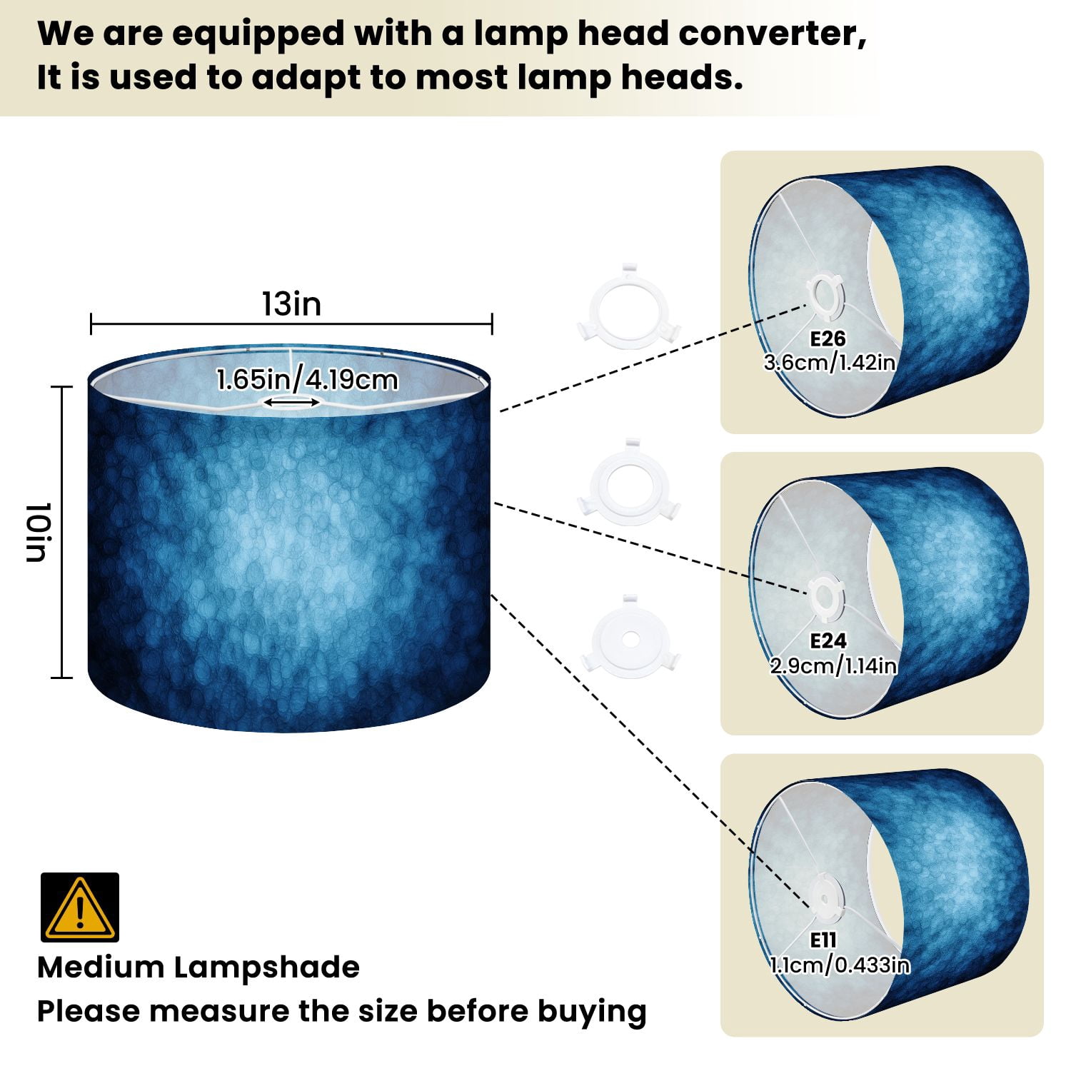 Linen Drum Lamp Shades abstract blue blue paper vintage grunge texture glassy 13" x 13" x 10" Lampshade for Table Lamps Floor Lamps Lamp Shade Replacement Easy Assembly Required