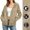 *Khaki, variant on ClodeEU Women's Long Sleeve Zip Water Resistant Hiking Hood Jacket ,Casual Outdoor Coat Army Green,Women's Plus L