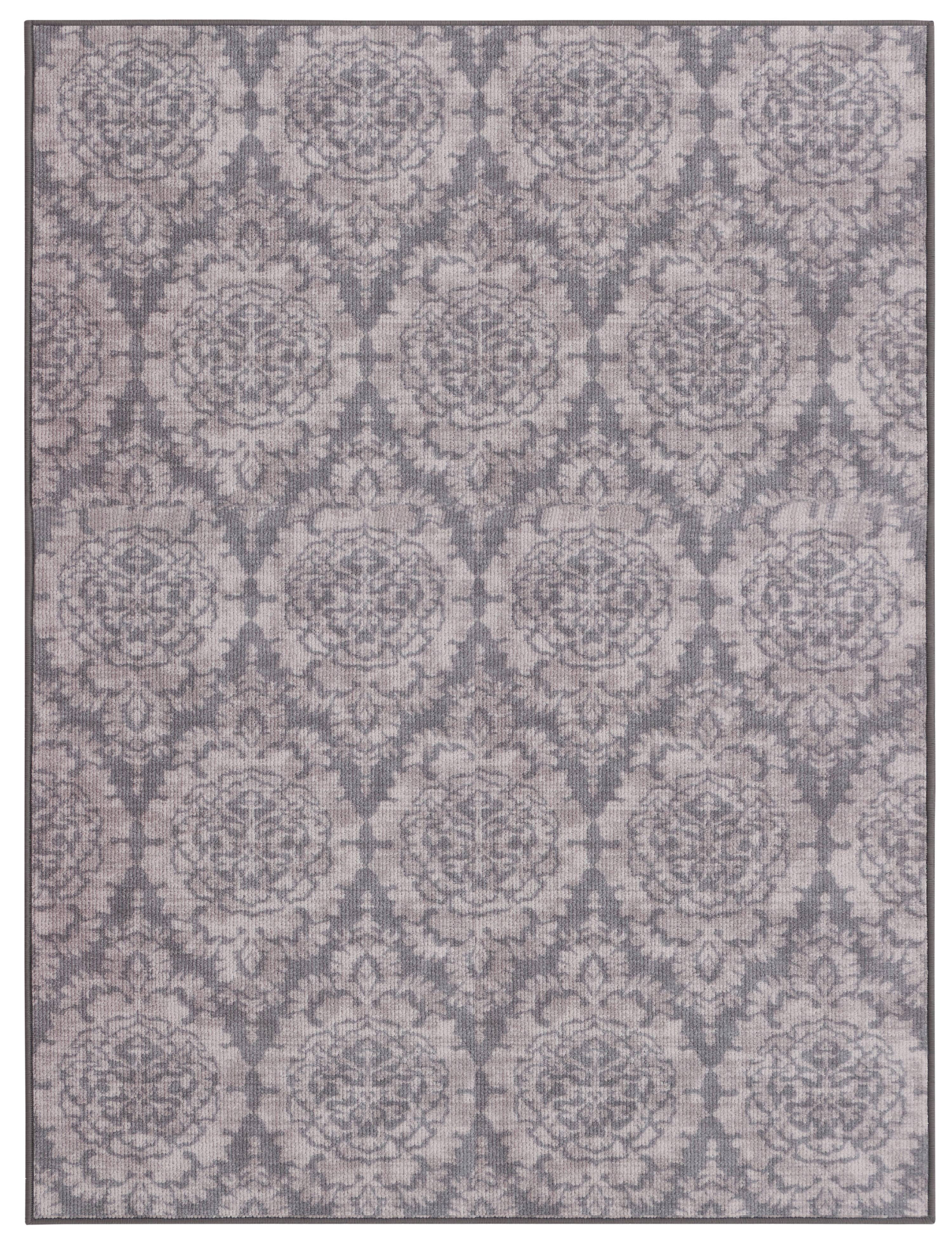 RugSmith Baroque Gray Floral Ikat Area Rug, 7'6" x 9'6"