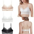 thumbnail image 3 of Women's Backless Mesh Lingerie V-neck Breathable Bras 3-Pack,Size S/M/L/XL/2XL/3XL, 3 of 19