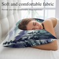 thumbnail image 5 of Dark Purple Forest Throw Pillow Covers, Watercolor Clouds Trees Mountain Soft Breathable Pillow Cases with Invisible Zipper for Sleeping, Toddler Pillowcases for Couch Bed Sofa Chair 12x20 Inches, 5 of 9