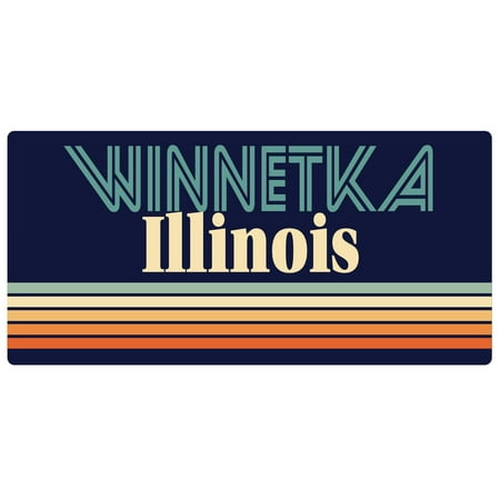

Winnetka Illinois 5 x 2.5-Inch Fridge Magnet Retro Design