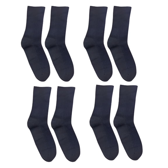 TELOLY 4 Pairs Cotton Socks Non-Binding Socks for Patient Elderly Pregnant Women Black