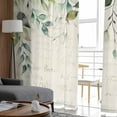 thumbnail image 4 of Sheer Curtains 84 inches Long, Daisy Vintage Farmhouse Sage Eucalyptus Leaf Light Filtering Sheer Window Curtains Rod Pocket Voile Drapes for Bedroom Living Room, 52"W x 84"L 2 Panels, 4 of 7