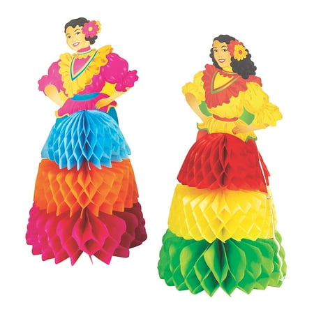 Fun Express Senorita Honeycomb Centerpieces - 6 Pc.