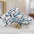 thumbnail image 3 of Outdoor Pillow Cover Blue Black Stripes Set of 2 Waterproof Throw Pillowcases Modern Art Decorative Patio Furniture Pillows for Couch Garden Indoor & Outdoor Use, 3 of 9