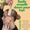 thumbnail image 3 of Boar Bristle Slick Back Hair Brush for Sleek Ponytail Bun & Smoothing Baby Hairs, Flyaways, Edge Control - Backcombing & Teasing, 3 of 9