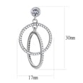 thumbnail image 2 of Luxe Jewelry Designs Women's Stainless Steel Hoop Earrings with Round AAA Grade CZ, 2 of 3