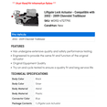 thumbnail image 2 of Liftgate Lock Actuator - Compatible with 2002 - 2009 Chevy Trailblazer 2003 2004 2005 2006 2007 2008, 2 of 2