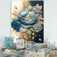 thumbnail image 2 of Designart Blue And Gold Mixed Floral Bouquet III Canvas Wall Art, 2 of 5