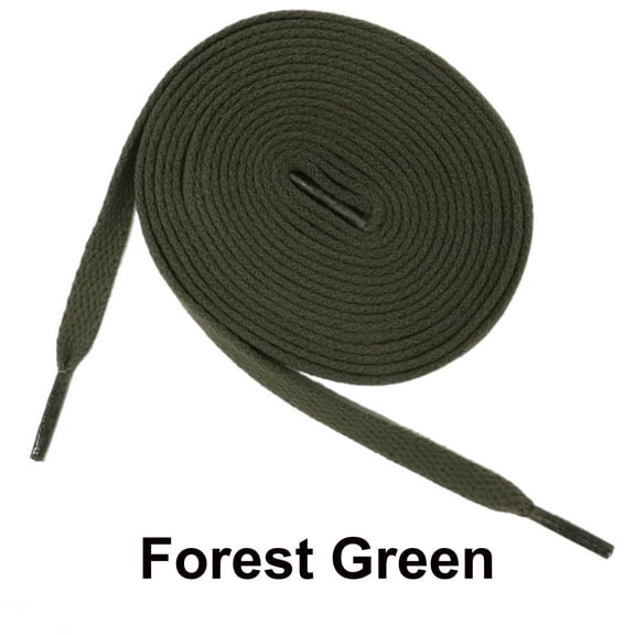 Forest Green Flat Athletic Sneaker 27 36 45 54 63 Inch Shoelaces