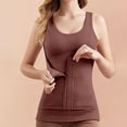 thumbnail image 2 of OIUUAK Women's Underbust Shapewear Tank Tops Tummy Control Compression Camisoles Seamless Body Shaper Cami Waist Trainer, Brick Red, 2 of 4