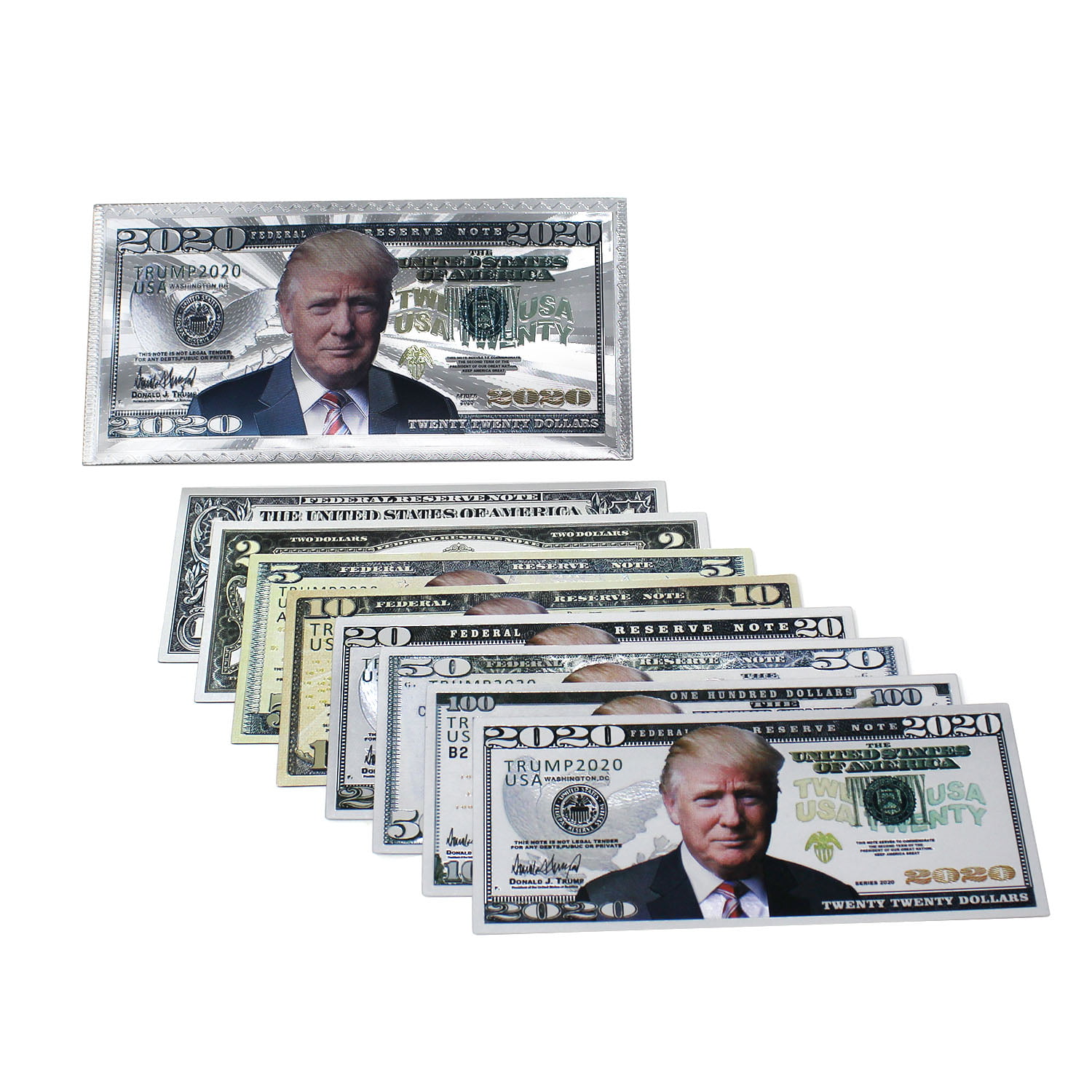 100 Donald Trump President Money Fake Dollar Bills 2017 Fed Inaugural Note Lot 