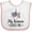 White and Pink, variant on Inktastic My Nonnie Loves Me Unicorn Girls Baby Bib