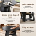 thumbnail image 3 of Hawsaiy 5 Piece 43.3" Round Dining Table Set for 4, Modern Wood Kitchen Table with Storage Shelf & 4 PU Leather Upholstered Dining Chairs, Dining Room Furniture Set for Apartment, 3 of 8