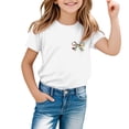thumbnail image 3 of Chandail Filles Col Rond Hauts Graphiques T-Shirts Enfants T-Shirts Garçons Vêtements 5-6 Ans, 3 of 6