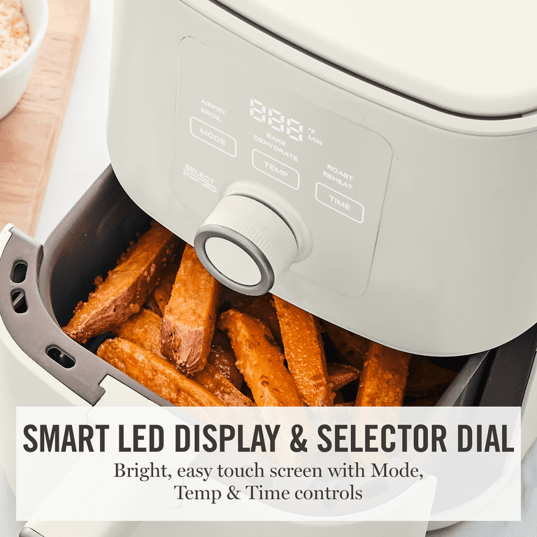 Martha Stewart 6 Qt Slim Air Fryer, 6-in-1, Linen Cream photo 4