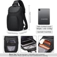 thumbnail image 3 of FENRUIEN Bolso Cruzado Mochila Cruzada con Puerto de Carga USB, Negro, 3 of 8