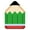 Green, variant on RGASUIJ 10Pcs Back To School Pencil Paper Plates First Day Of School Disposable Plates 4 Colors Preschool Graduate Decorative Plate For Graduation Kindergarten Table Decor