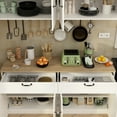 thumbnail image 7 of KULAGAGA Kitchen Cabinet with Wall Mounted Hutch, Sideboard Storage Cupboard with Drawers for Home, White, 7 of 7