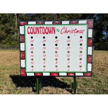 Lighted Countdown to Christmas Candy Cane Border Christmas yard Art