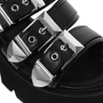 thumbnail image 5 of 1 par de sandalias de mujer con suela gruesa, sandalias creativas y sencillas, zapatos de verano negros, 5 of 5