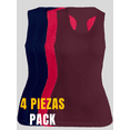 thumbnail image 5 of SET DE 4 BLUSAS UNITALLA CAMISETA PARA DAMA SURTIDO EN COLOR SIN MANGAS, 5 of 5