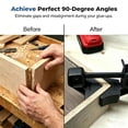 thumbnail image 4 of Corner Clamp Adapter Set, 90° Angle Squeeze Clamp Attachment, Compatible with Irwin Quick Grip Clamps, Right Angle Woodworking Tools Accessory for Cabinet Picture Frame Making, 4 of 7