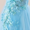 thumbnail image 6 of EnJoCho Flower Girl Sequin Embroidery Maxi Gown, Rufle Cold Shoulder Princess Dress for Wedding Par𝗍y Birthday Pageant, 6 of 7