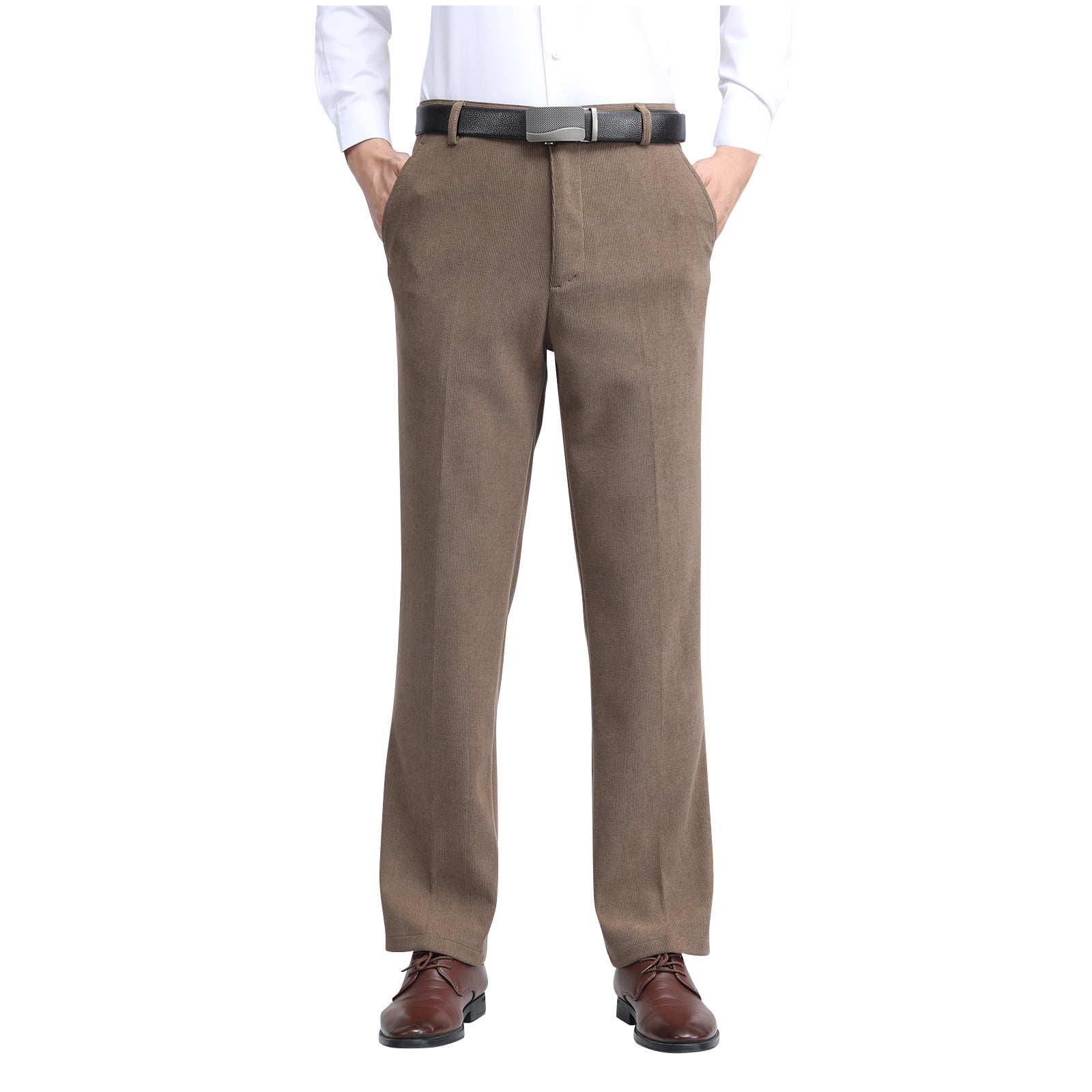 ZHYou Men's Pants Men's Slim Fit Solid PerFormance Classic Fit Suit Dress  Pants - Walmart.com