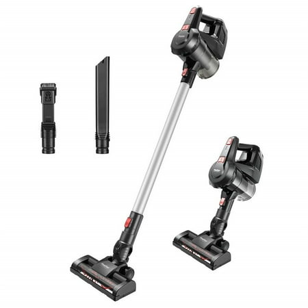 2 In 1 Vaccuum Finether Cordless Vacuum Cleaner, 2 in 1 Stick Vacuum, 7Kpa Powerful Lightweight Bagless Stick and Handheld Vacuum HEPA Filtration Wall-Mount Dust Cup 3 Different Brushes,Gary ()